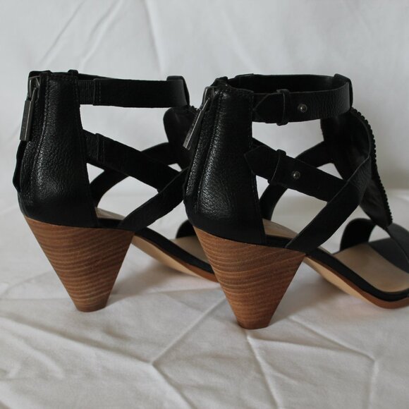 Nine West, Black beaded heeled sandal, Size 6.5US. - Picture 3 of 5